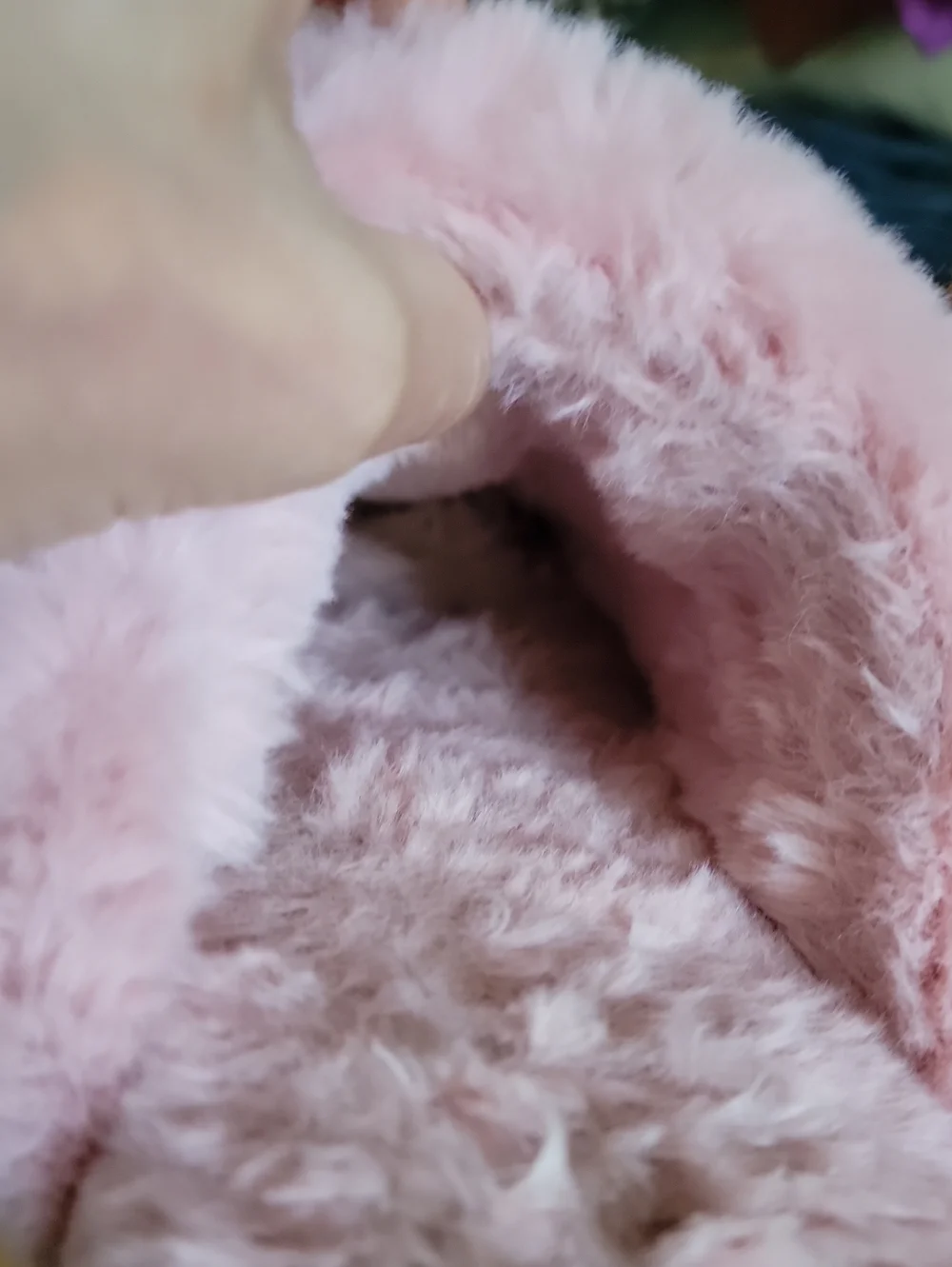 J Crew Cozy Knit Faux-Fur Lined Slip-On Slippers - Pink
